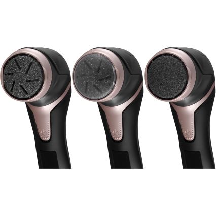 Concept PN3020 - Elektriska papēdu vīle PERFECT SKIN 5V 1200 mAh IPX6 melna/rozā zelts