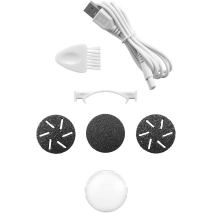 Concept PN3020 - Elektriska papēdu vīle PERFECT SKIN 5V 1200 mAh IPX6 melna/rozā zelts
