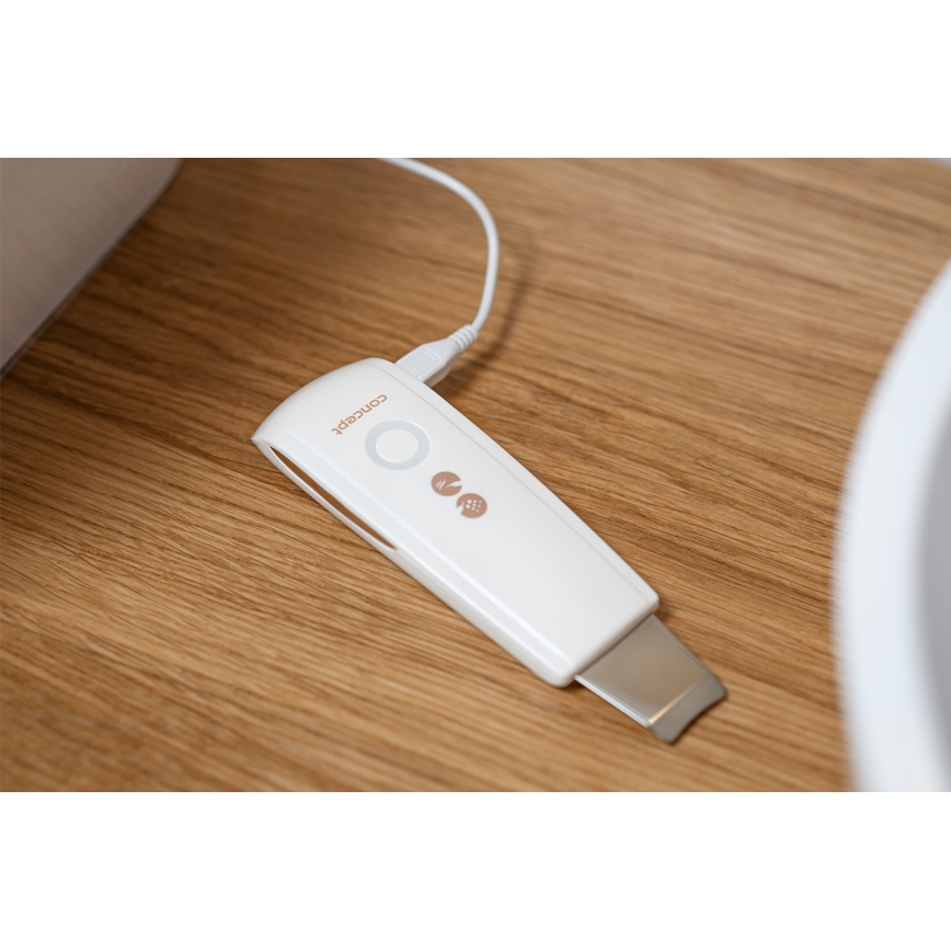 Concept PO2030 - Ultraskaņas sejas tīrīšanas ierīce PERFECT SKIN 2,5W/5V USB 600 mAh balta