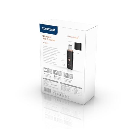 Concept PO2060 - Ultraskaņas sejas tīrīšanas ierīce PERFECT SKIN 3,5W/5V USB 500 mAh IPX6 melna