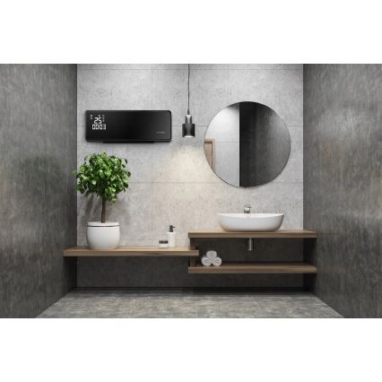 Concept QH4001 - Elektriskais sildītājs 1000/2000W IP22 melns + ar tālvadības pulti