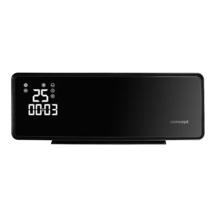 Concept QH4001 - Elektriskais sildītājs 1000/2000W IP22 melns + ar tālvadības pulti