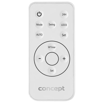 Concept QH4100 - Elektriskais sildītājs 1000/2000W Wi-Fi IP22 pelēks + tālvadības pults