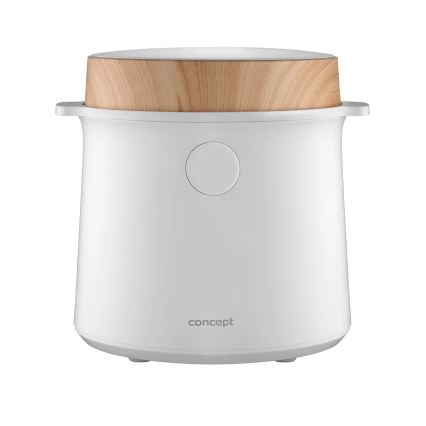 Concept RE3030 - Digitālais rīsu vārītājs 2 vienā 380W/230V 1,5 l balts/koka dekors