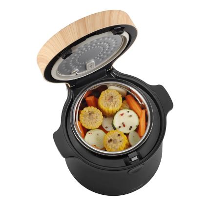 Concept RE4040 - Digitālais rīsu vārāmais 2 vienā 450W/230V 2 l melns/koka dekors