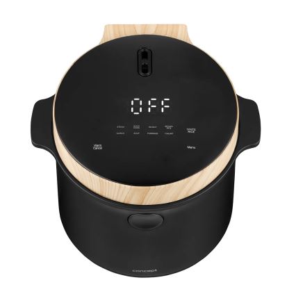 Concept RE4040 - Digitālais rīsu vārāmais 2 vienā 450W/230V 2 l melns/koka dekors