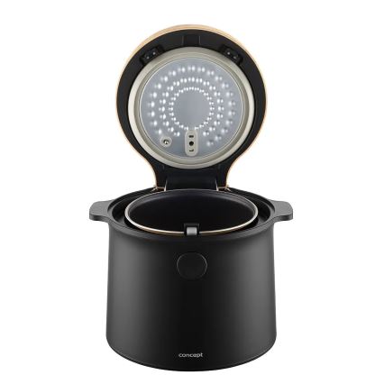 Concept RE4040 - Digitālais rīsu vārāmais 2 vienā 450W/230V 2 l melns/koka dekors