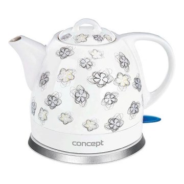 Concept RK0010ne - Elektriskā tējkanna 1 l 1100W/230V balta/keramika