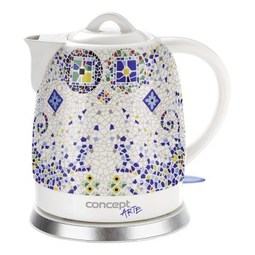 Concept RK0020 - Elektriskā tējkanna 1,5 l 1350W/230V daudzkrāsaina/keramika