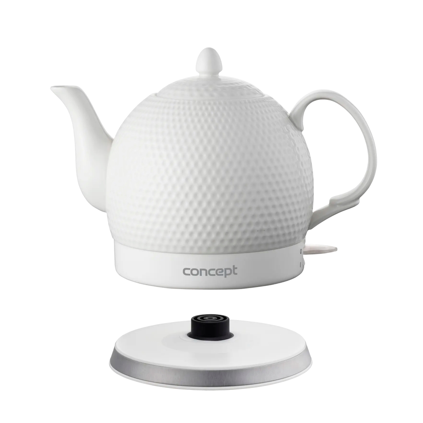 Concept RK0050 - Elektriskā tējkanna 1,2 l 1000W/230V balta/keramika