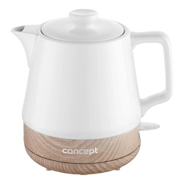 Concept RK0060 - Elektriskā tējkanna 1 l 1000W/230V balta/keramika