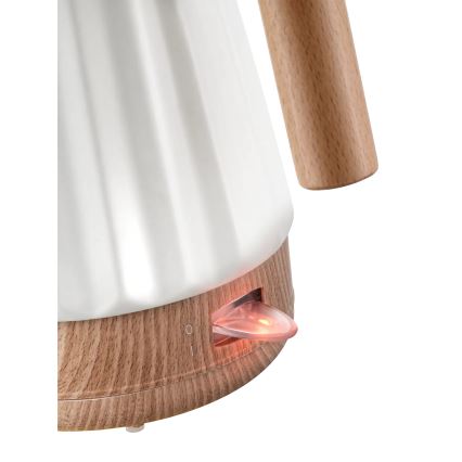 Concept RK0090 - ātrā elektriskā tējkanna 1,5 l 1500W/230V balta/koka dekors/keramika