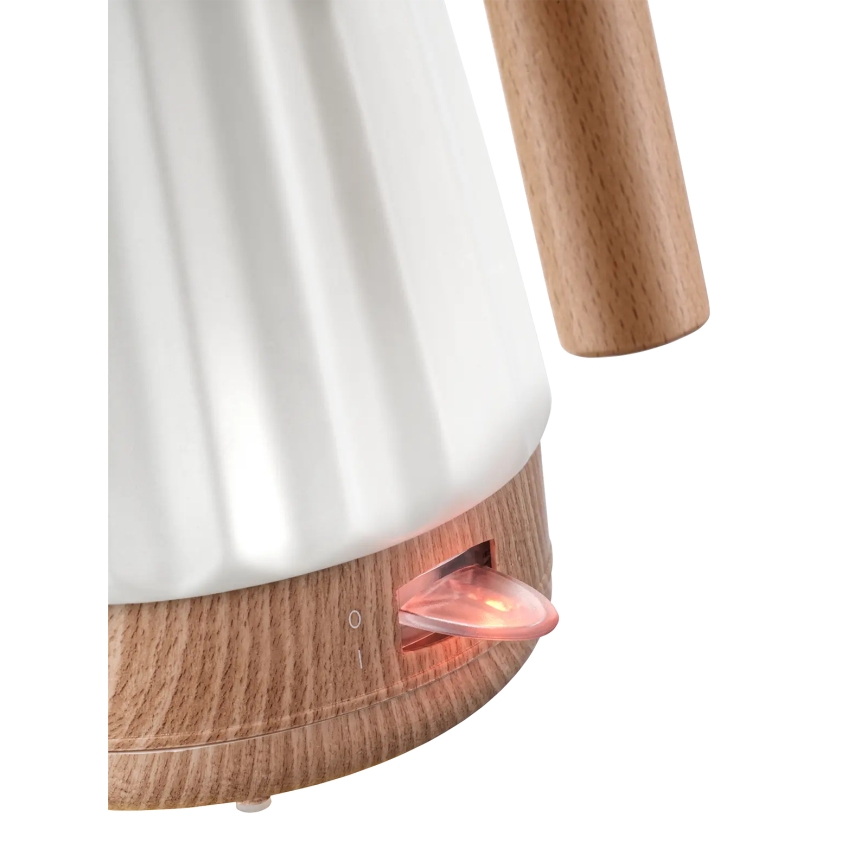 Concept RK0090 - ātrā elektriskā tējkanna 1,5 l 1500W/230V balta/koka dekors/keramika