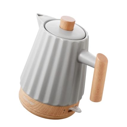 Concept RK0091 - Elektriskā tējkanna 1,5 l 1500W/230V gaiši pelēka/koka dekors/keramika