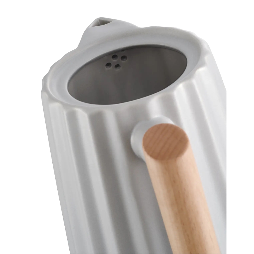 Concept RK0091 - Elektriskā tējkanna 1,5 l 1500W/230V gaiši pelēka/koka dekors/keramika