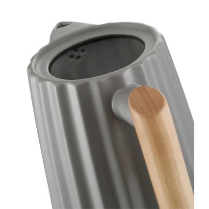 Concept RK0092 - Ātrā elektriskā tējkanna 1,5 l 1500 W/230 V tumši pelēka/koka dekors/keramika