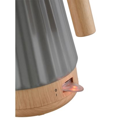 Concept RK0092 - Ātrā elektriskā tējkanna 1,5 l 1500 W/230 V tumši pelēka/koka dekors/keramika