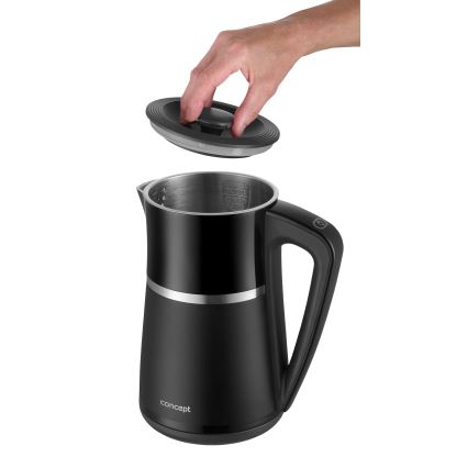 Concept RK3100 - Ātrā elektriskā tējkanna ar temperatūras regulāciju 1,7 l 2200W/230V melna