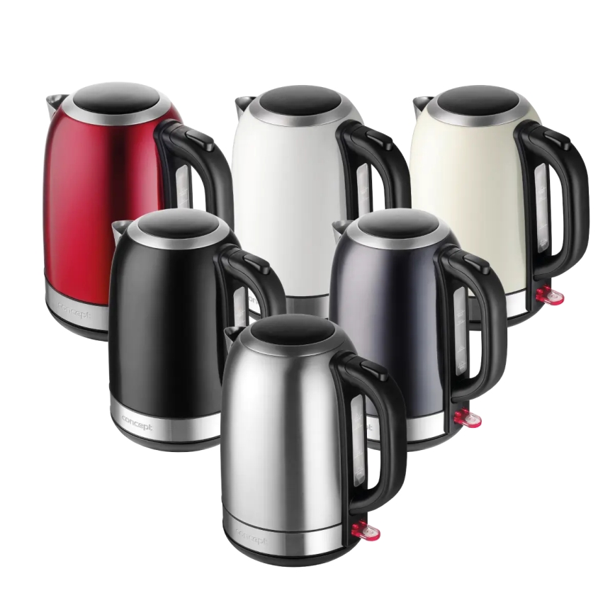 Concept RK3240 - elektriskā tējkanna 1,7 l, 2200 W/230 V, nerūsējošā tērauda