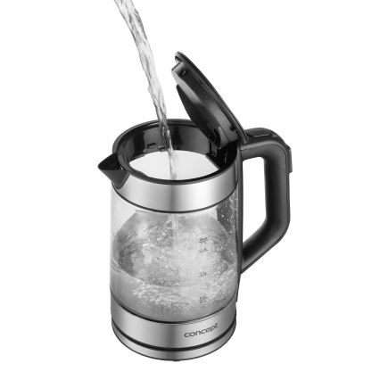Concept RK4067 - ātrvārā tējkanna ar temperatūras regulēšanu 1,7 l 2200W/230V, nerūsējošā tērauda korpuss