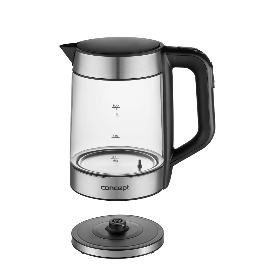 Concept RK4067 - ātrvārā tējkanna ar temperatūras regulēšanu 1,7 l 2200W/230V, nerūsējošā tērauda korpuss