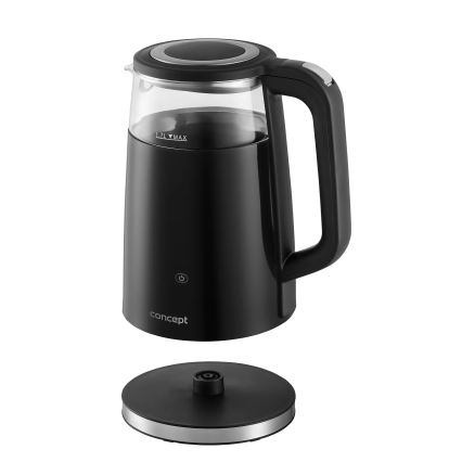Concept RK4100 - Elektriskā tējkanna ar termostata regulēšanu 1,7 l 2200W/230V melna