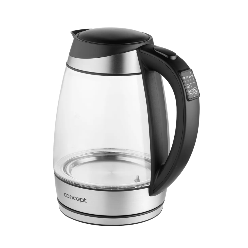Concept RK4120 - Elektriskā tējkanna ar temperatūras regulāciju 1,7 l 2200W/230V no nerūsējošā tērauda