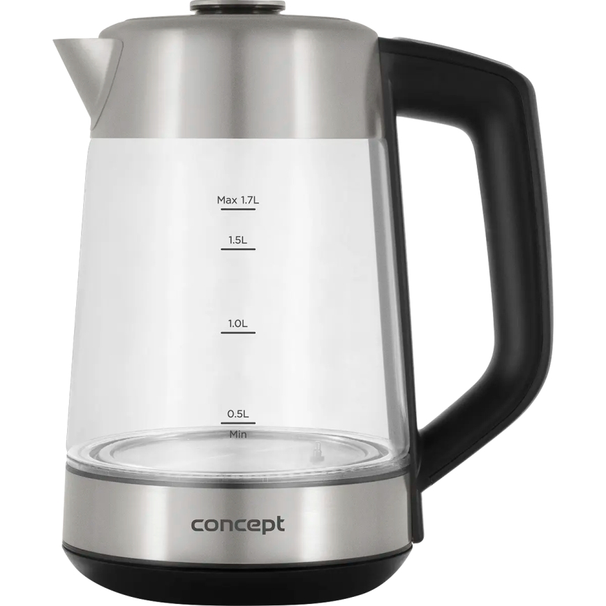 Concept RK4190 - Elektriskā tējkanna ar temperatūras regulāciju un sietiņu, 1,7 l, 2200 W/230 V, nerūsējošā tērauda