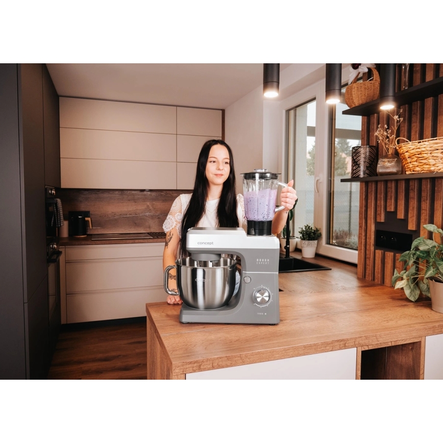 Concept RM6000 - virtuves planetārais robots DOUGH EXPERT 1900W/230V antracīts/nerūsējošais tērauds