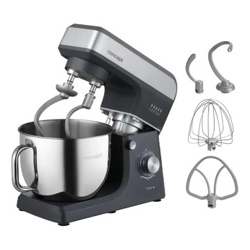 Concept RM6010 - Virtuves planetārais mikseris DOUGH EXPERT 1900W/230V antracīts/nerūsējošais tērauds