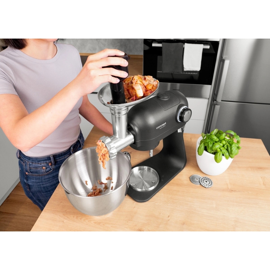 Concept RM8000 - Virtuves robots ar nerūsējošā tērauda bļodu 1200 W/230 V melns