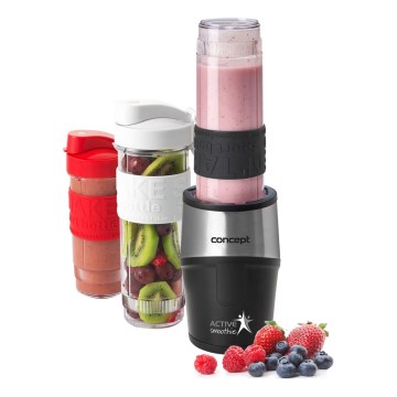 Concept SM3385 - Smoothie blenderis ar piederumiem ACTIVE SMOOTHIE 500W/230V melns