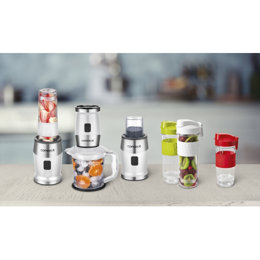Concept SM3391 - Smūtiju blenderis ar piederumiem 700W/230V balta
