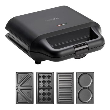 Concept SV3055 - Sviestmaižu pagatavošanas ierīce 4in1 700W/230V melna