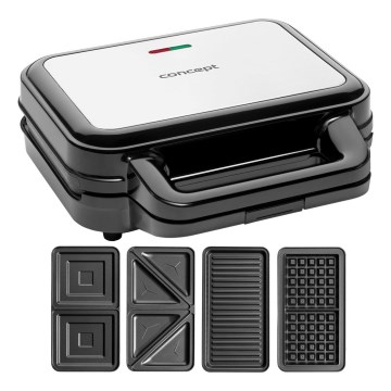 Concept SV3070 - XXL 4in1 Toaster 900W/230V melns/nerūsējošais tērauds