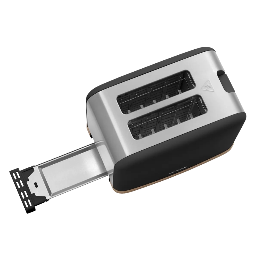 Concept TE2016 - Maizgrauzdētājs ar divām spraugām un cepšanas režģi 930W/230V melns