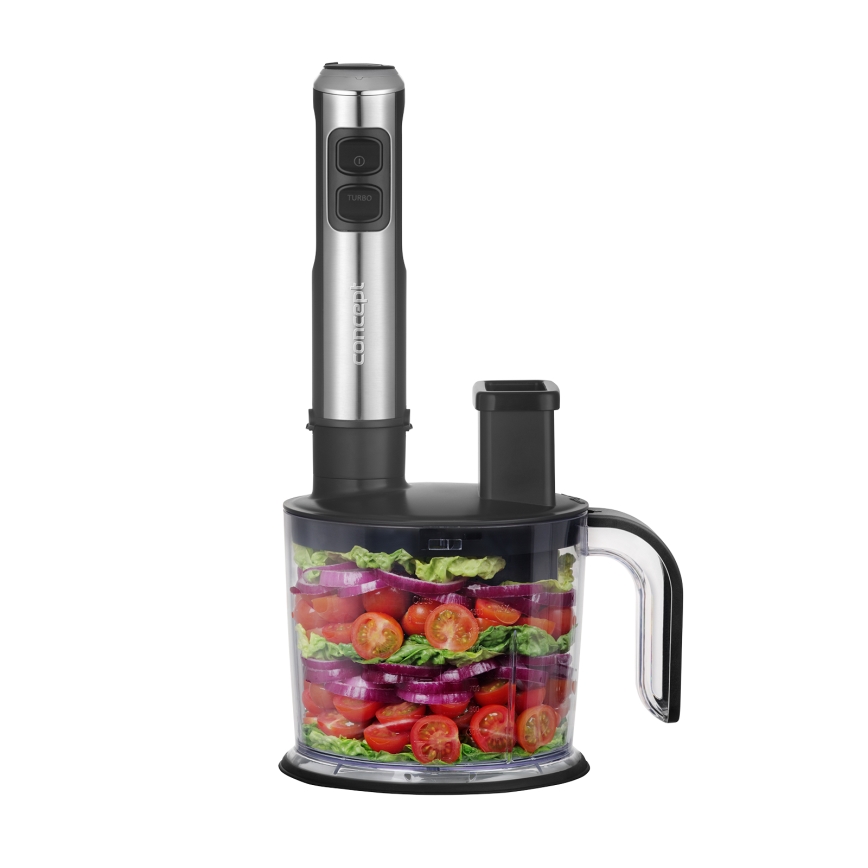 Concept TM5500 - Rokas blenderis ar piederumiem 1500W/230V melna/nerūsējošs tērauds