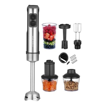 Concept TM5510 - Rokas blenderis ar piederumiem 1500W/230V melna/nerūsējošs tērauds