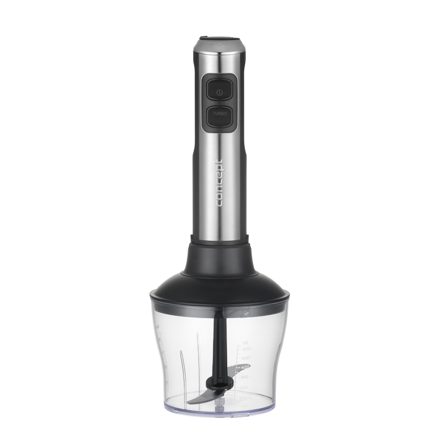 Concept TM5510 - Rokas blenderis ar piederumiem 1500W/230V melna/nerūsējošs tērauds