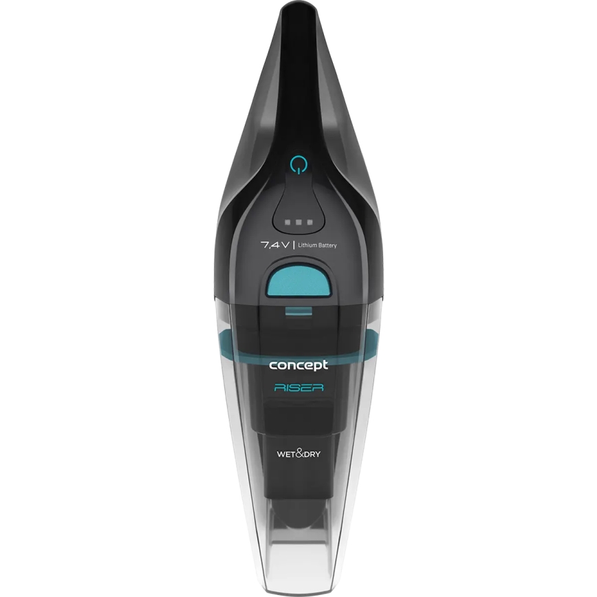 Concept VP4350 - Rokas putekļsūcējs mitrs & sauss RISER 50W/7,4V 2200 mAh melns