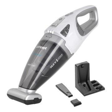 Concept VP4370 - Rokas putekļu sūcējs WET & DRY PERFECT CLEAN 90W/14,8V 2200 mAh balta