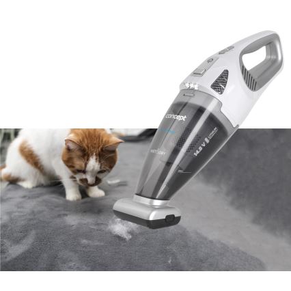 Concept VP4370 - Rokas putekļu sūcējs WET & DRY PERFECT CLEAN 90W/14,8V 2200 mAh balta