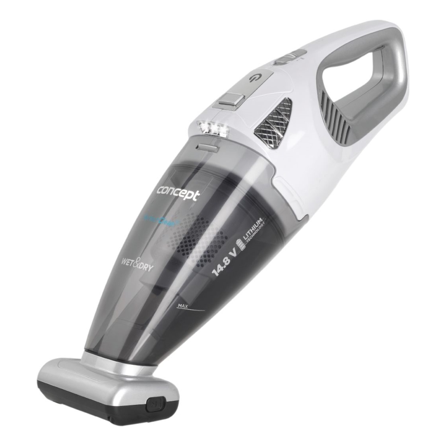 Concept VP4370 - Rokas putekļu sūcējs WET & DRY PERFECT CLEAN 90W/14,8V 2200 mAh balta