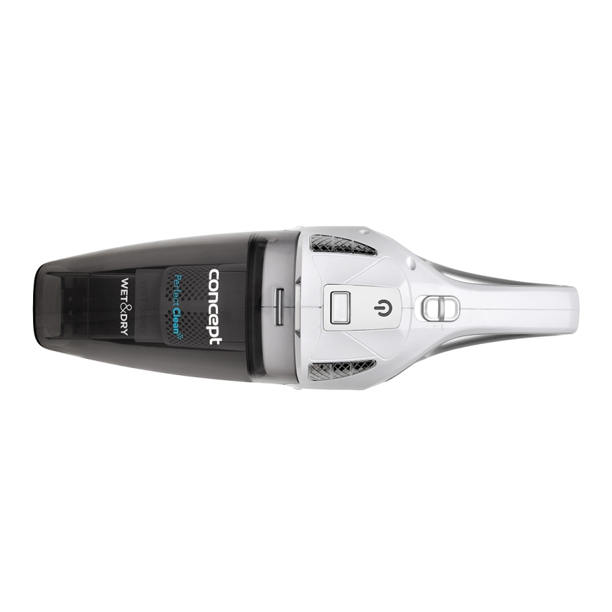 Concept VP4370 - Rokas putekļu sūcējs WET & DRY PERFECT CLEAN 90W/14,8V 2200 mAh balta
