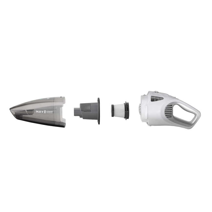 Concept VP4370 - Rokas putekļu sūcējs WET & DRY PERFECT CLEAN 90W/14,8V 2200 mAh balta