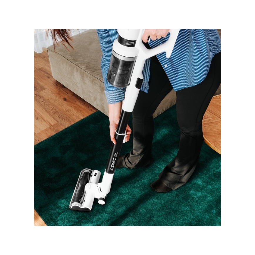 Concept VP6125 - stienveida rokas putekļsūcējs 2 vienā ICONIC Comfort Telescope 400W/29,6V 2000 mAh balts