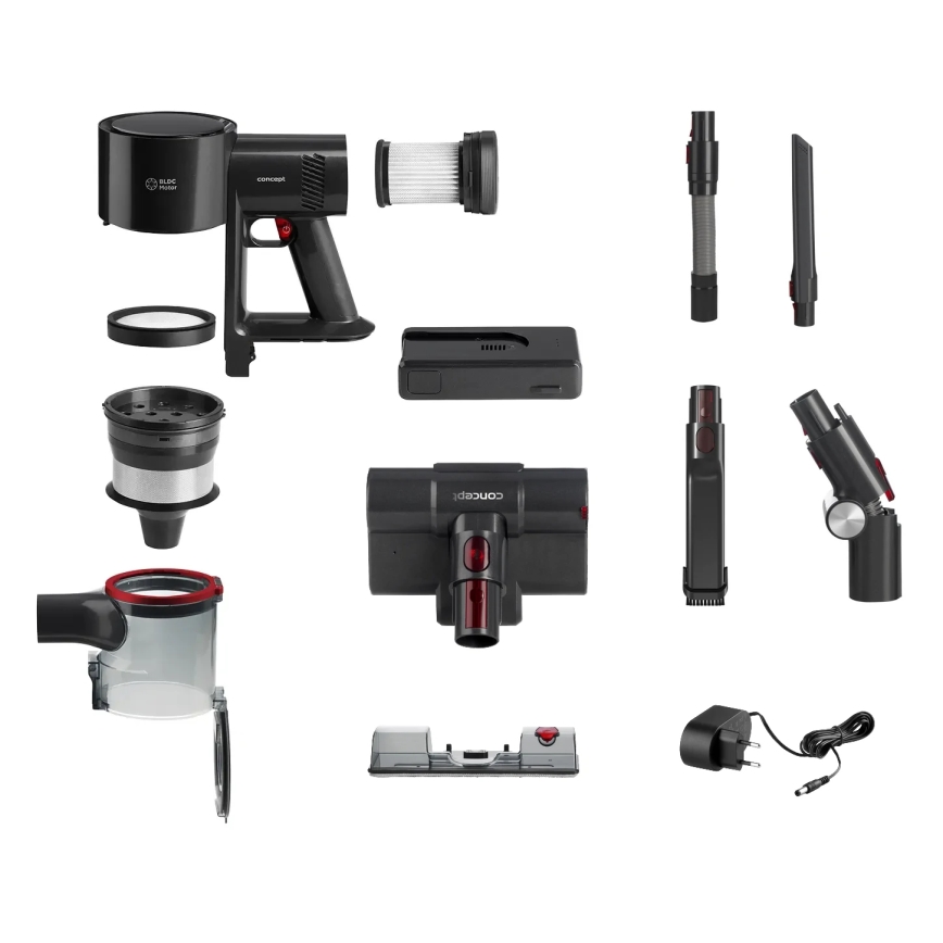 Concept VP6300 - Kātsveida putekļsūcējs 5v1 ULTIMATE COMPLETE PRO 500W/25,9V 2500 mAh melns
