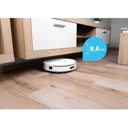 Concept VR4050 - viedais robotu putekļsūcējs ar mopu 2 vienā OPTIMUS AQUA PRO LASER 3D 600W/230V 5200 mAh Wi-Fi balts