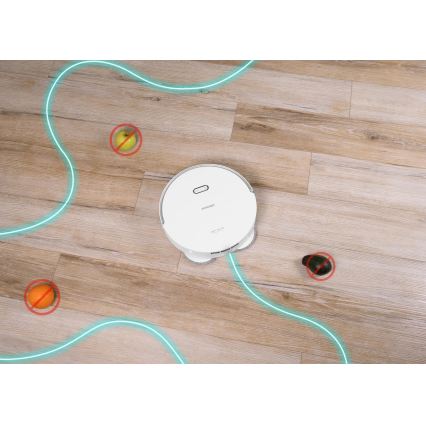 Concept VR4050 - viedais robotu putekļsūcējs ar mopu 2 vienā OPTIMUS AQUA PRO LASER 3D 600W/230V 5200 mAh Wi-Fi balts