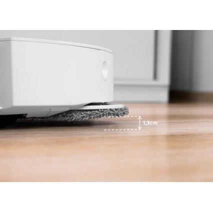 Concept VR4050 - viedais robotu putekļsūcējs ar mopu 2 vienā OPTIMUS AQUA PRO LASER 3D 600W/230V 5200 mAh Wi-Fi balts